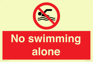 No swimming alone